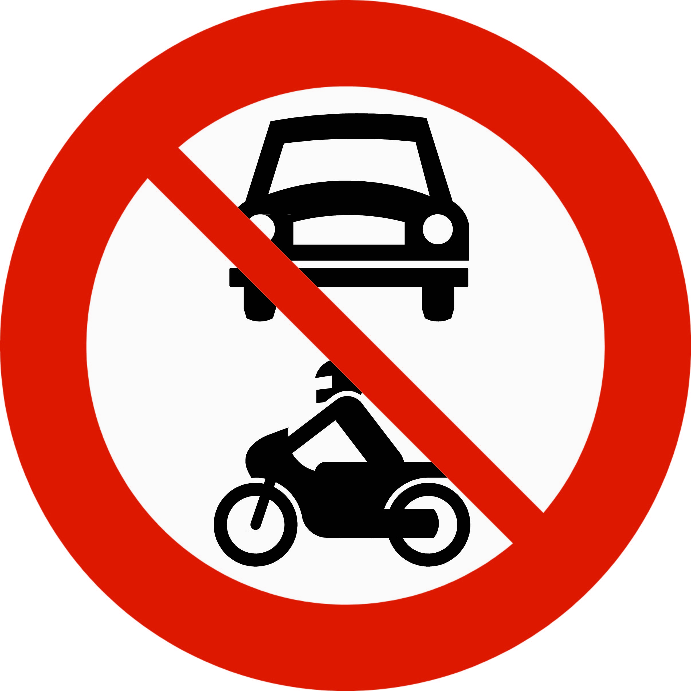 Skilt 306.1 Forbudt for motorvogn