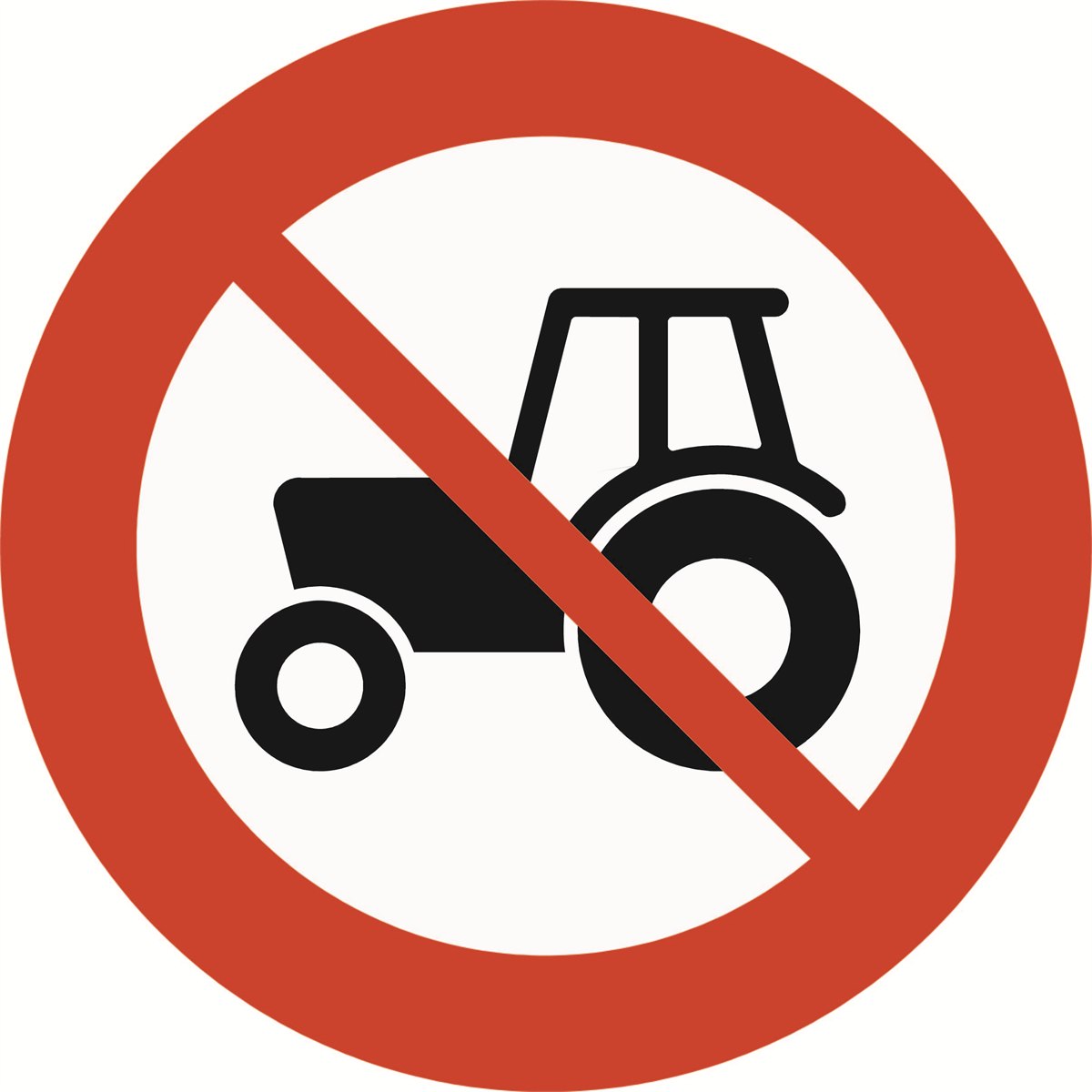 Skilt 306.3 Forbudt for traktor og saktegående motorredskap