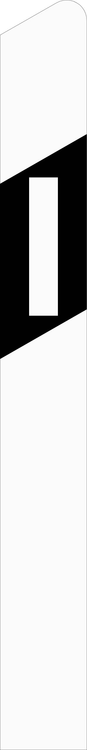 Skilt 920-H Kantstolpe (høyre side)
