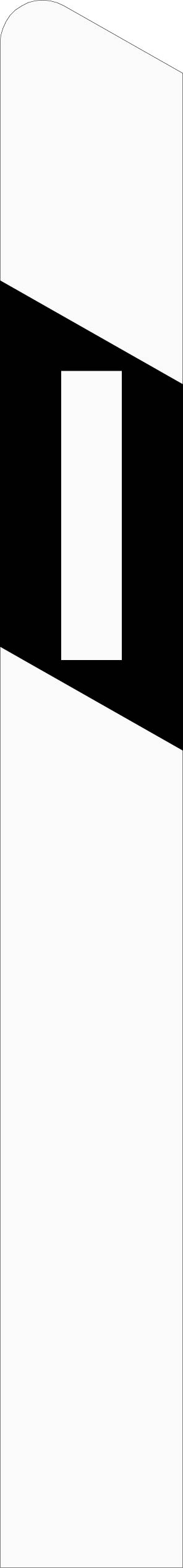 Skilt 920-V Kantstolpe (venstre side)