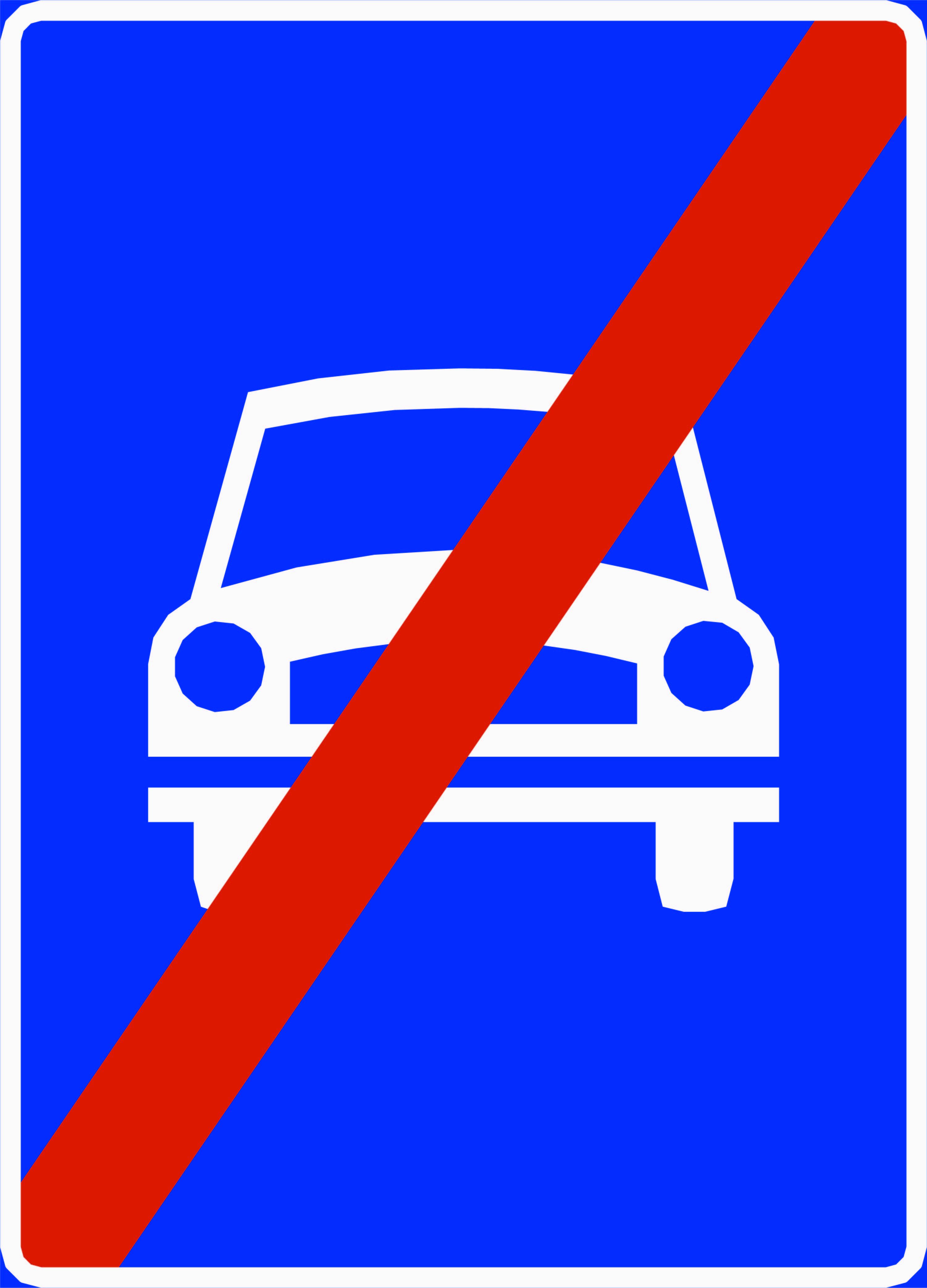 Skilt 505 Slutt på motortrafikkveg