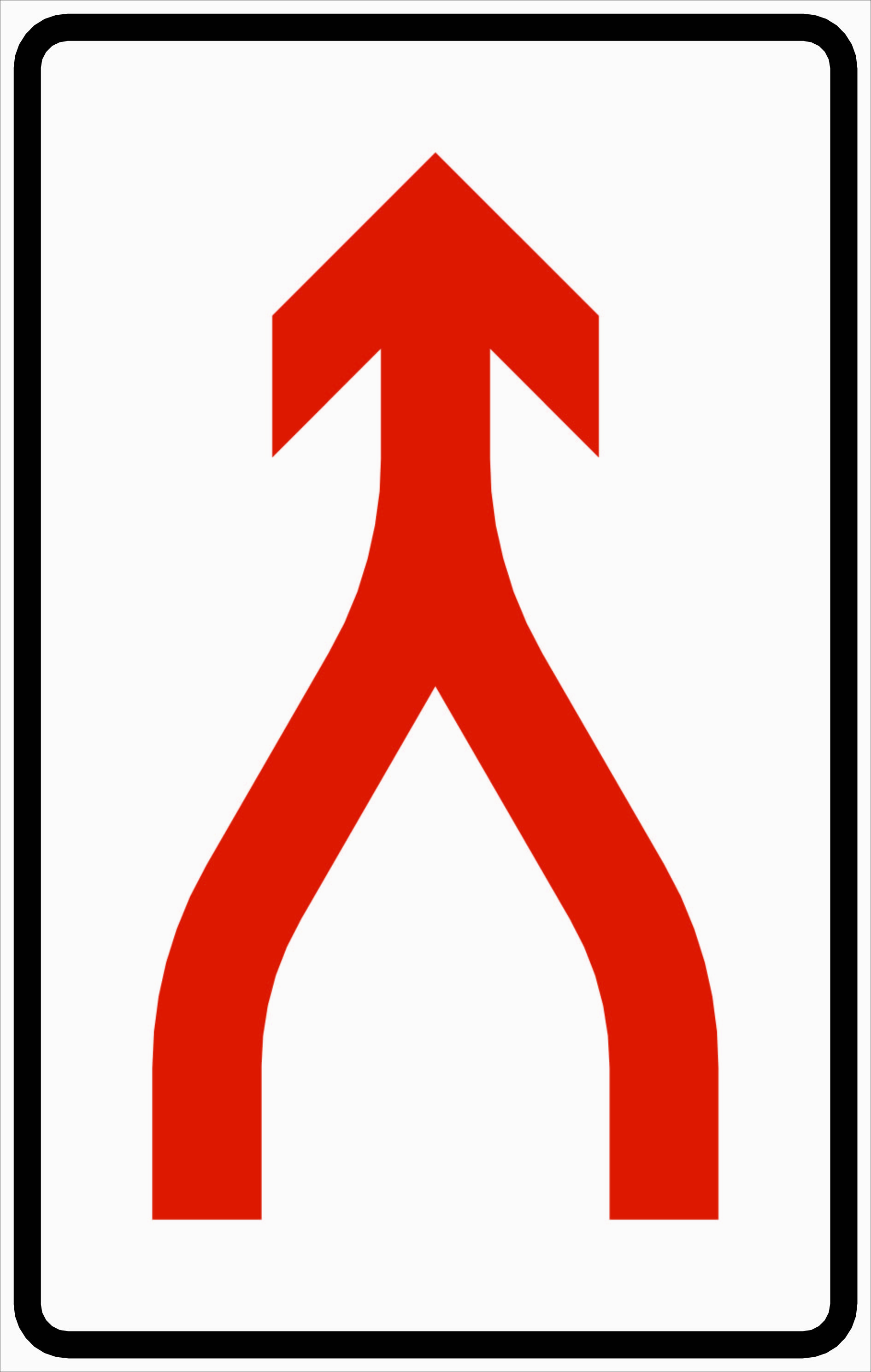 Skilt 530 Sammenfletting – norsk trafikkskilt
