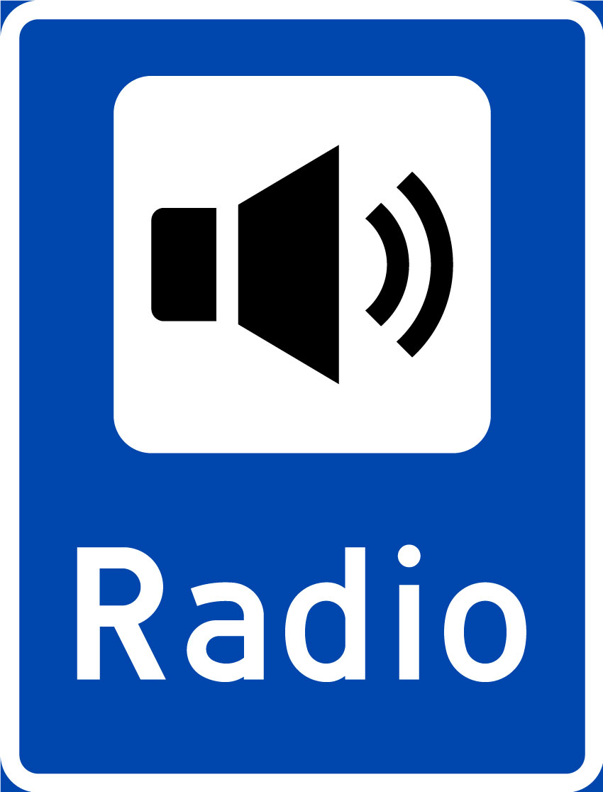 Skilt 601 Radioinformasjon / Lytt til radio
