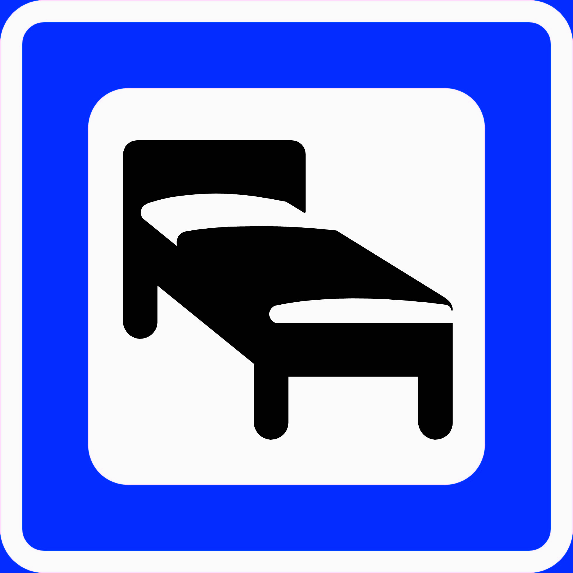Skilt 626 Overnattingssted (Hotell / Motell)