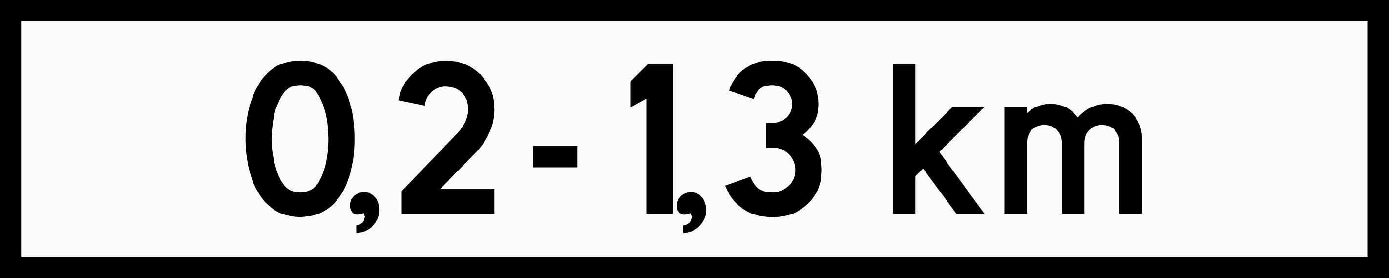 Skilt 804 Utstrekning