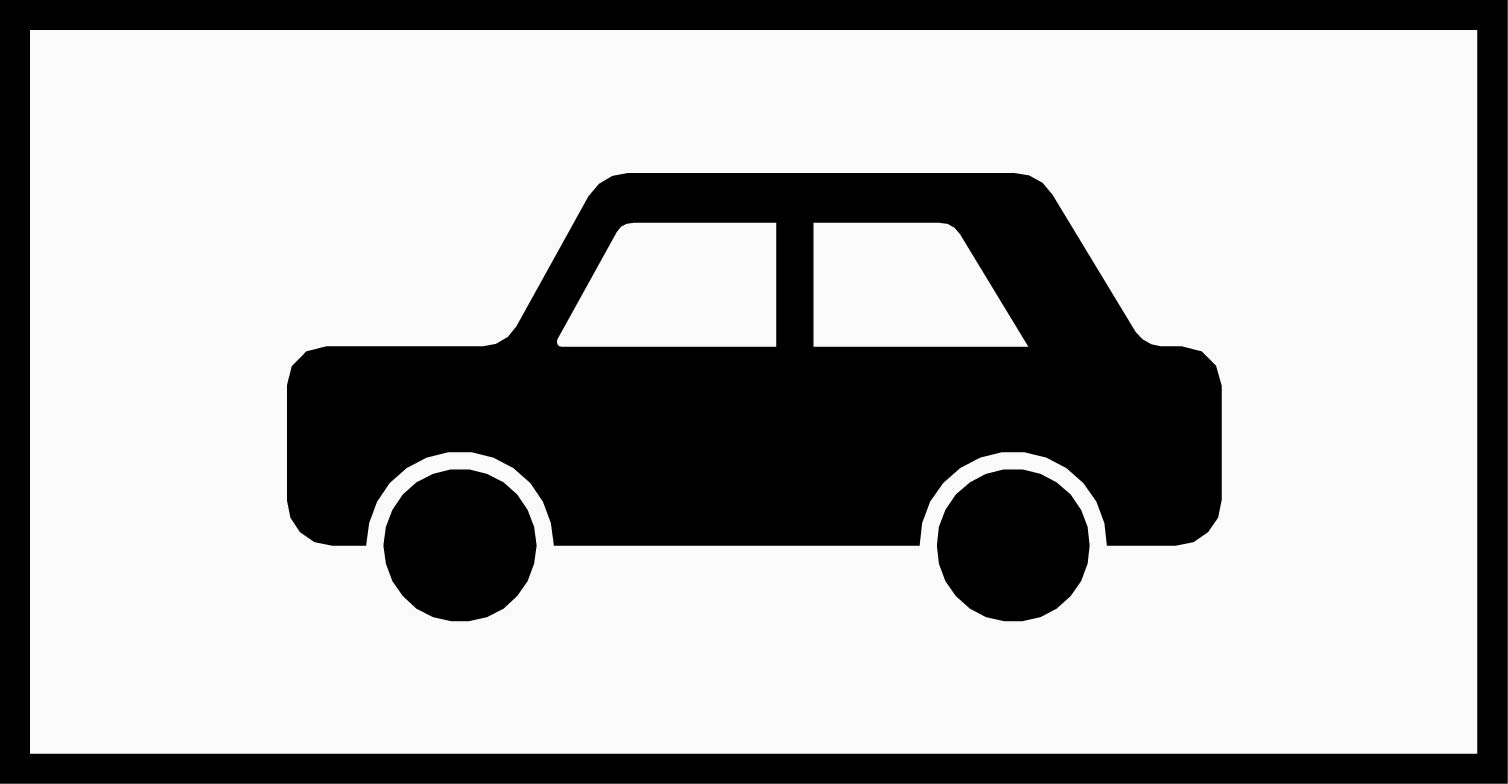 Skilt 807.1 Symbol personbil
