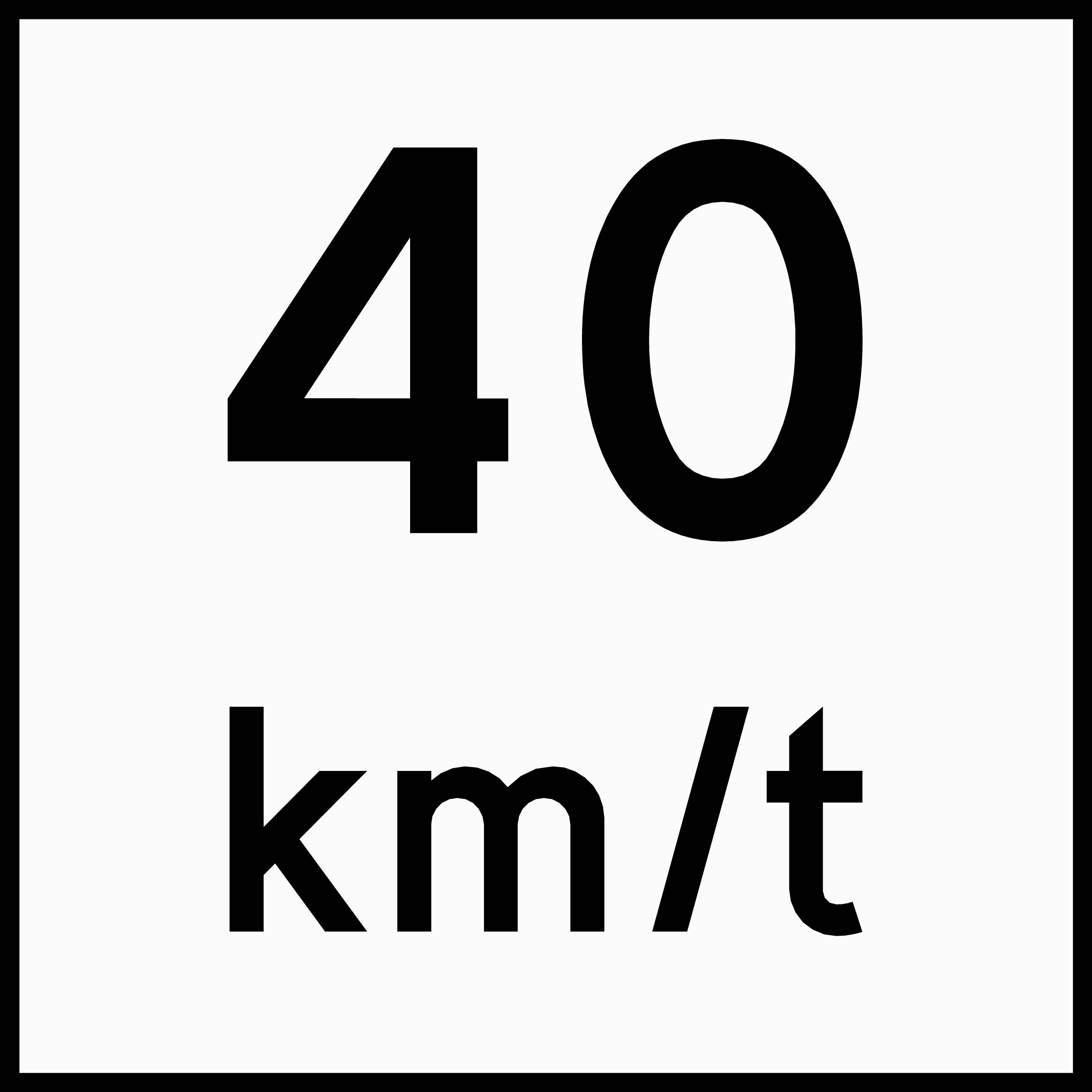 Skilt 812 Anbefalt fart
