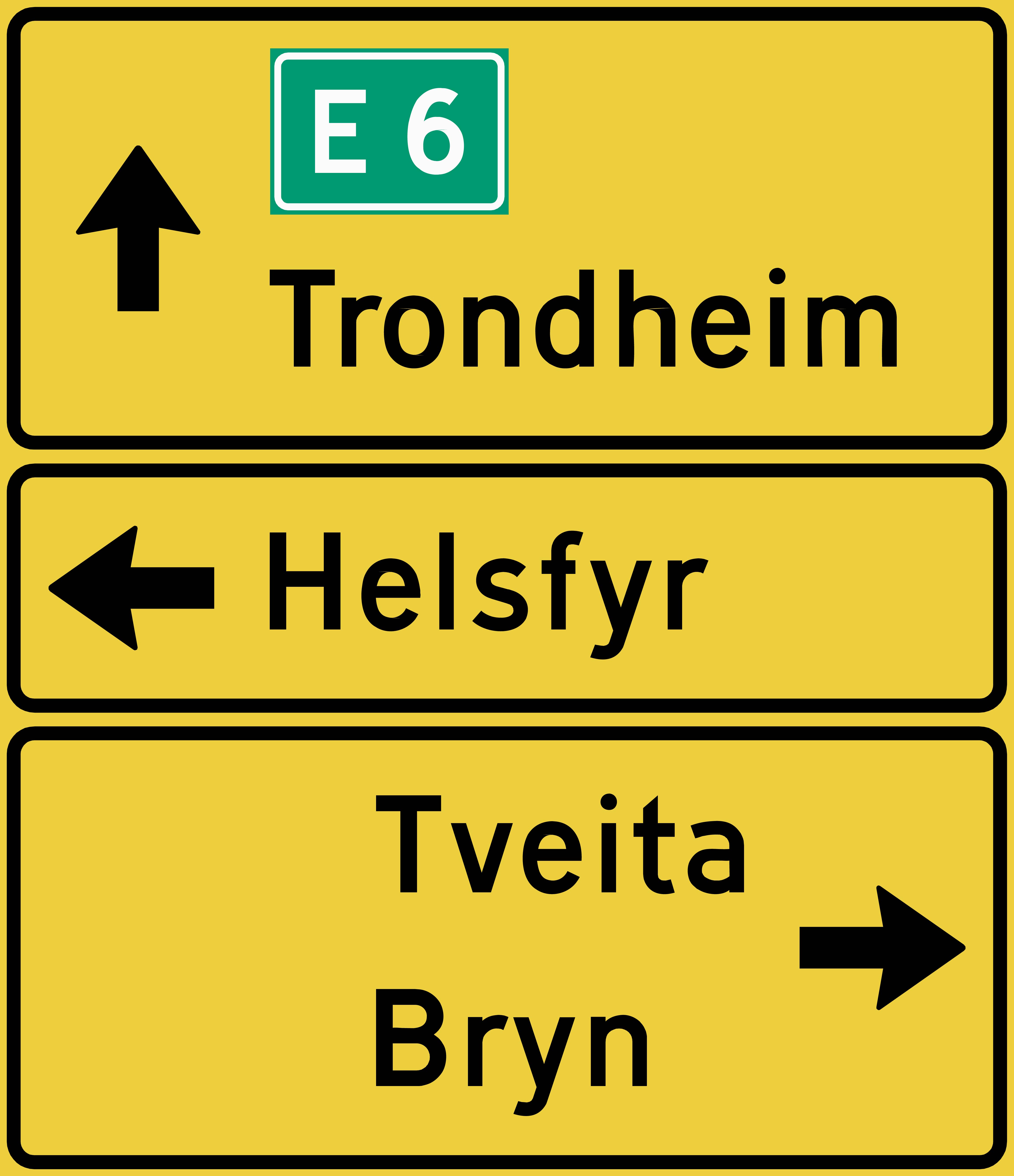 Skilt 711 Tabellvegviser