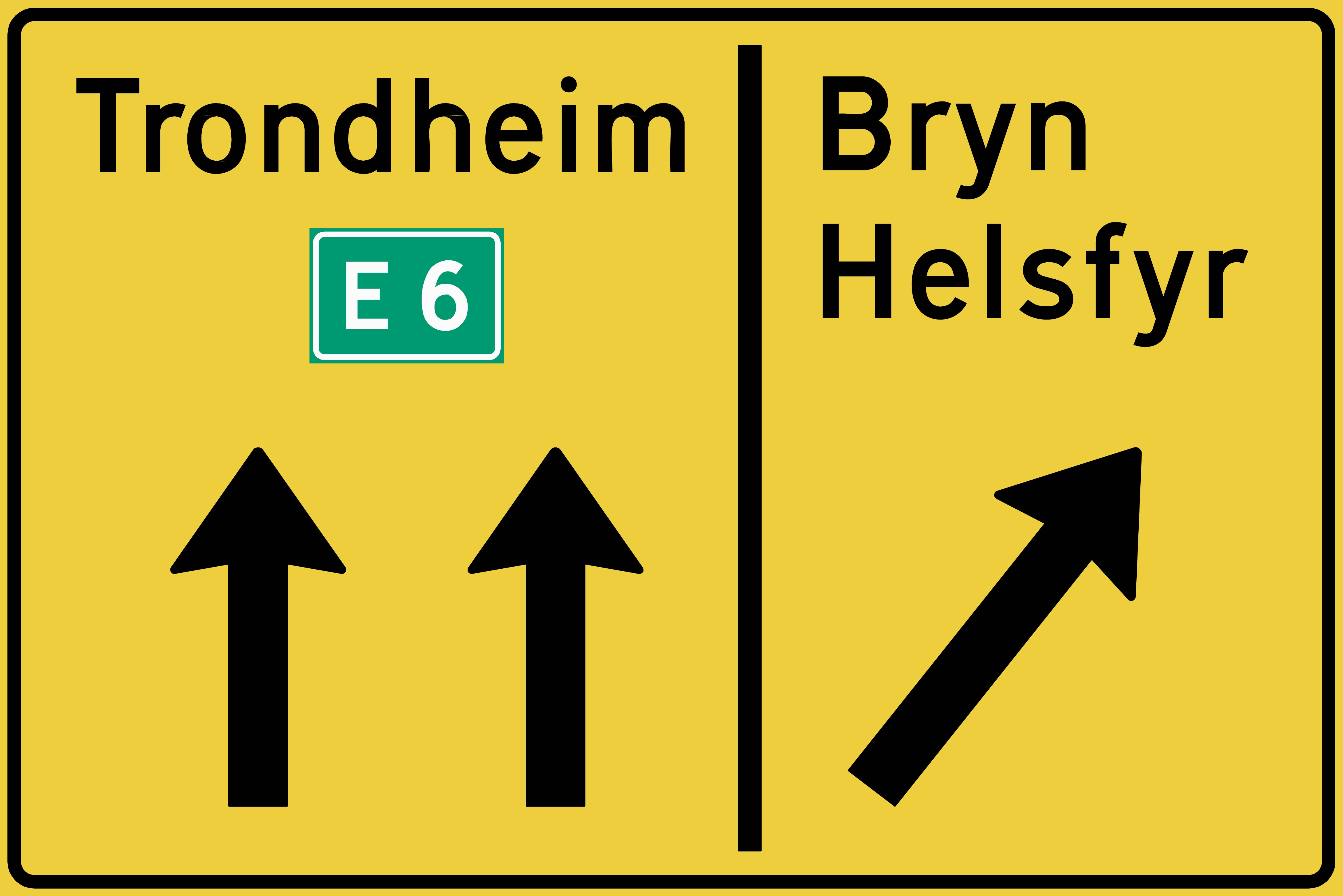 Skilt 717 Kjørefeltvegviser