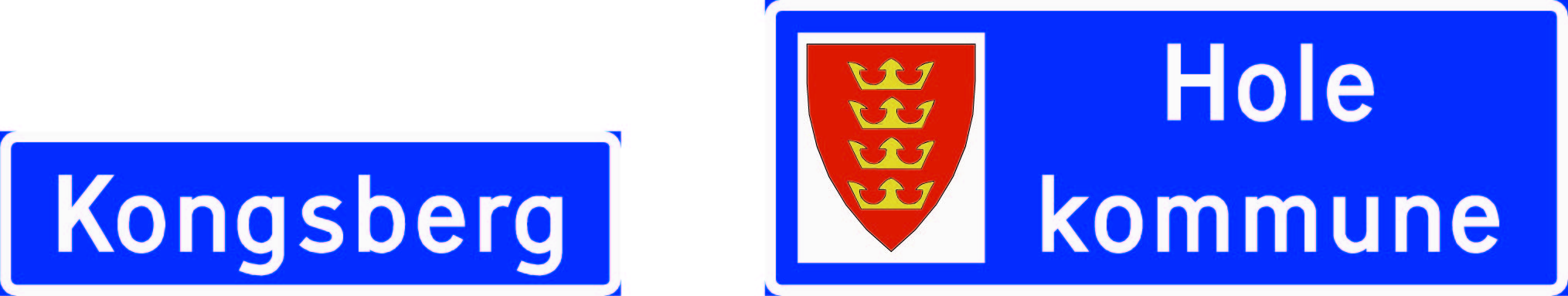 Skilt 727 Stedsnavnskilt