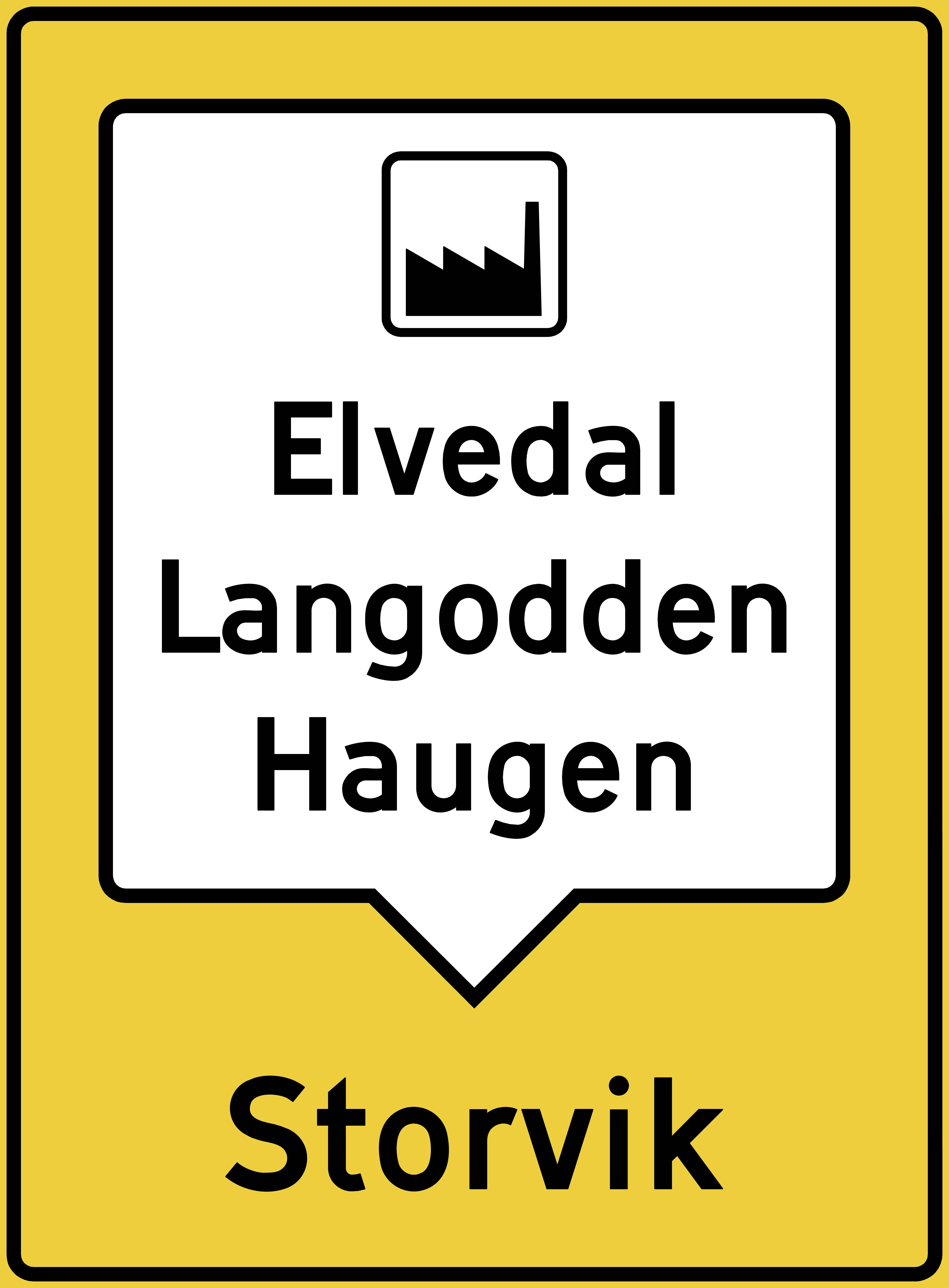 Skilt 731 Samleskilt for vegvisning